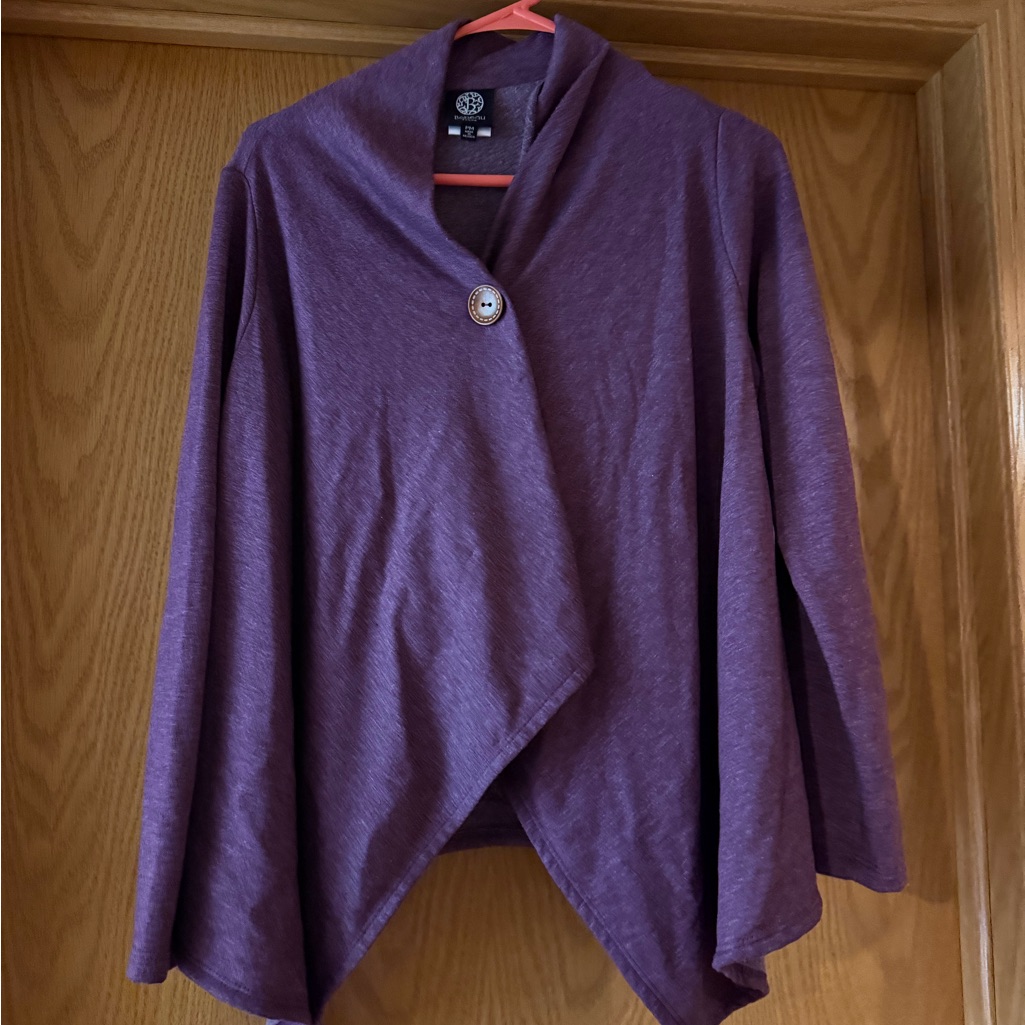 Bobeau Deep Purple Women's Poncho Sweater